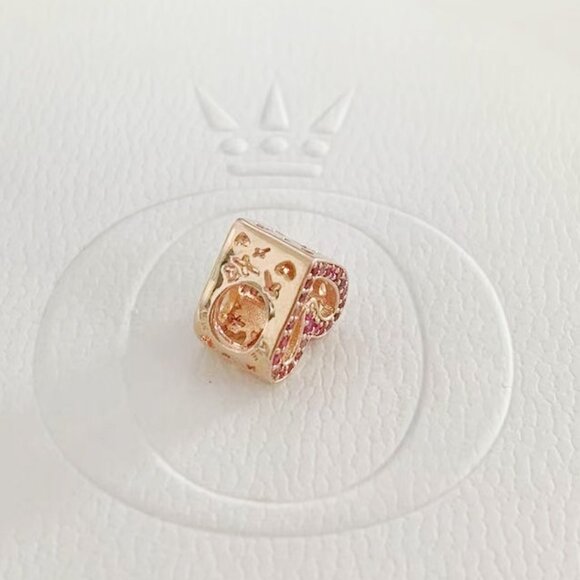 Retired Pandora Ruby Red Freehand Heart Dangle :: Pandora  Pandora Sparkling Ruby Red & Pink Freehand Heart